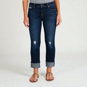 KUT from the Kloth Cameron Straight Leg Jeans Size 8 Medium Wash Distressed
